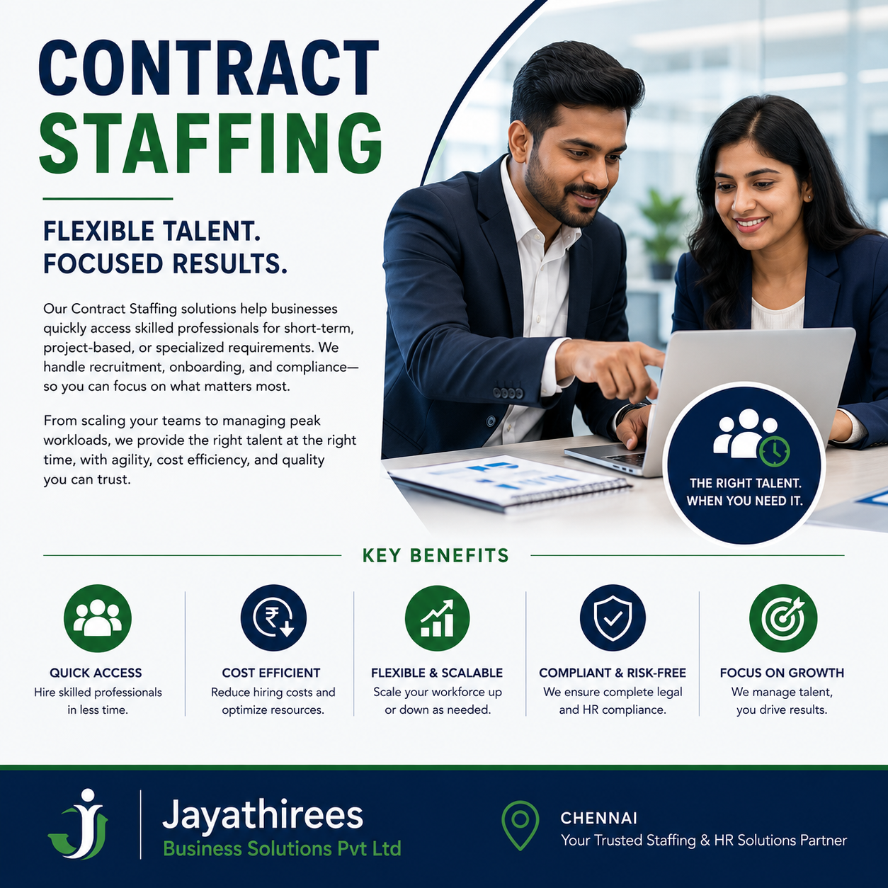 Contract staffing and industrial manpower support